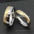 Custom promise crystal rings,gold and silver band ring jewelry